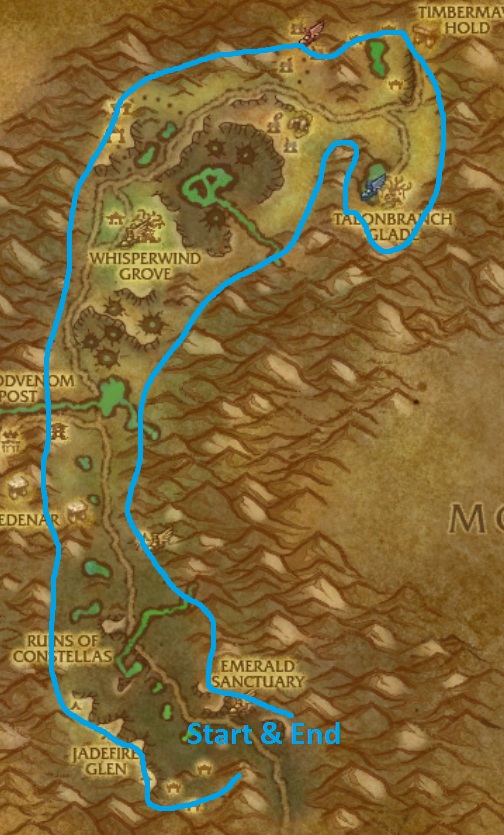 Felwood Mithril Farming Path